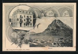 Passepartout-AK Glarus, Hotel Schneller,