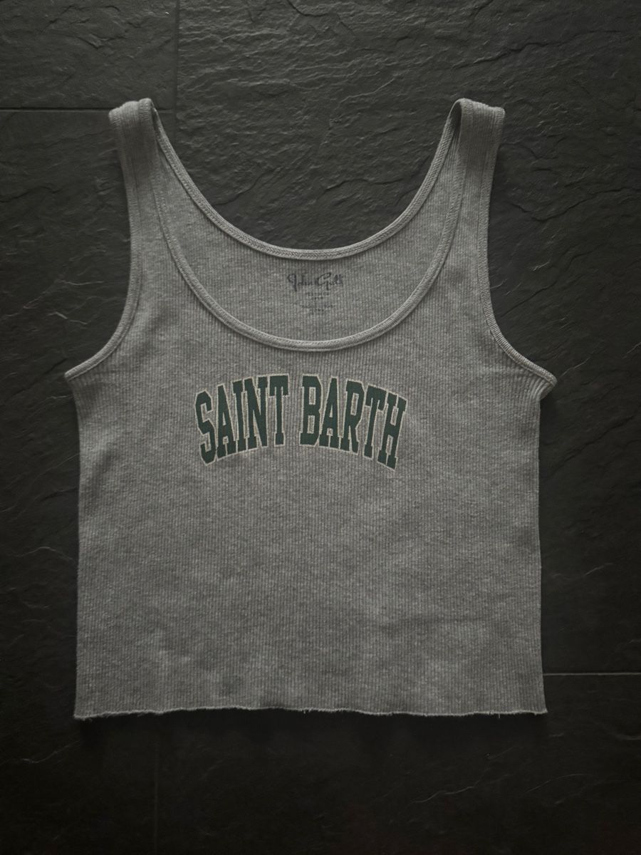 Brandy Melville Tops: Saint Barth BRANDY Tank Top, Grösse one size grau – D'occasion à Bonstetten par VCLS
