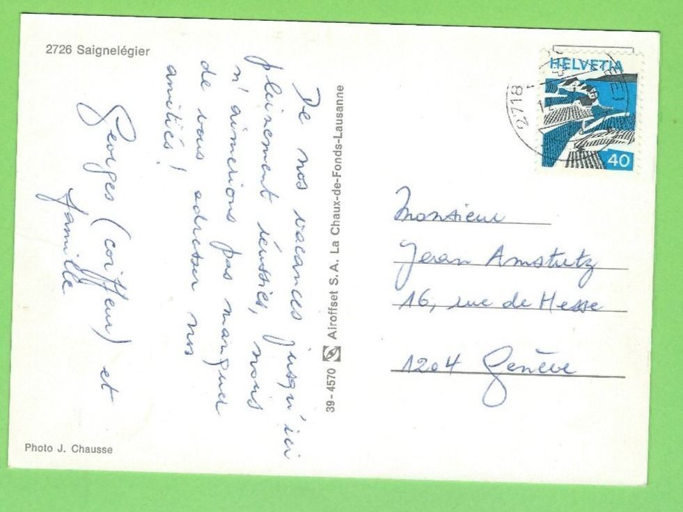 Cartoline postali: Saignelégier – Usato da Zürich venduto da t24_de 1