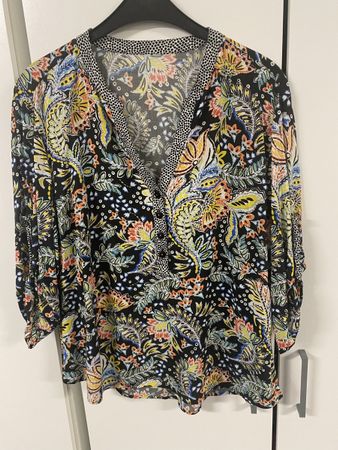 Bluse farbig gemustert Gr. XL
