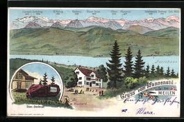 Litho Meilen, Gasthaus Pfannenstil Züri