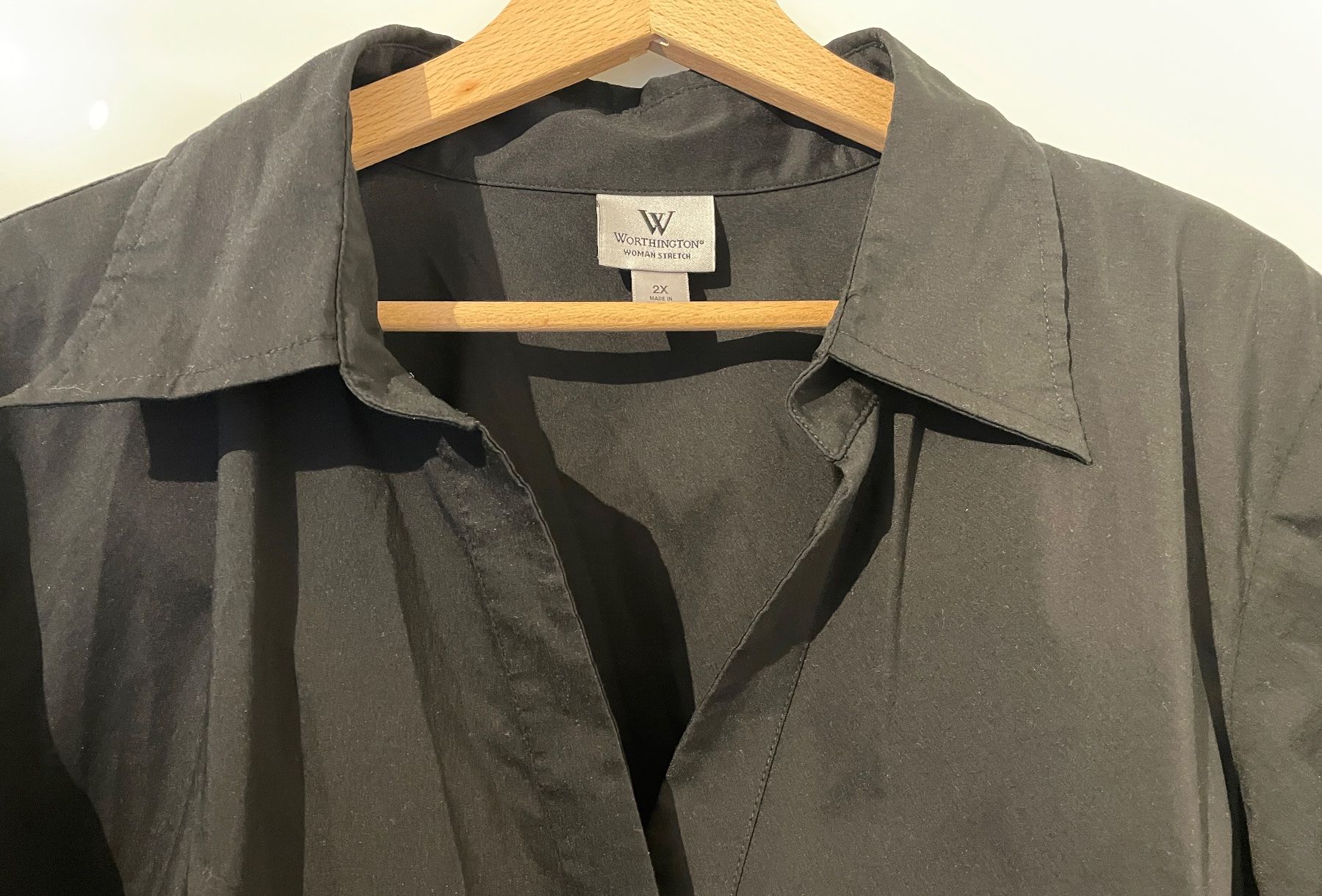 Camicette: Bluse mit 3/4-Ärmel, schwarz, Grösse 2X – Nuovo (secondo la descrizione) da Gümligen venduto da soleil149 2