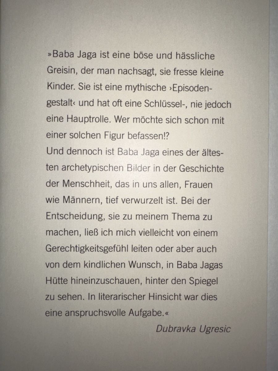 Bücher: Baba Jaga legt ein Ei - Dubravka Ugresic – Gebraucht aus Bern von schnupka 3