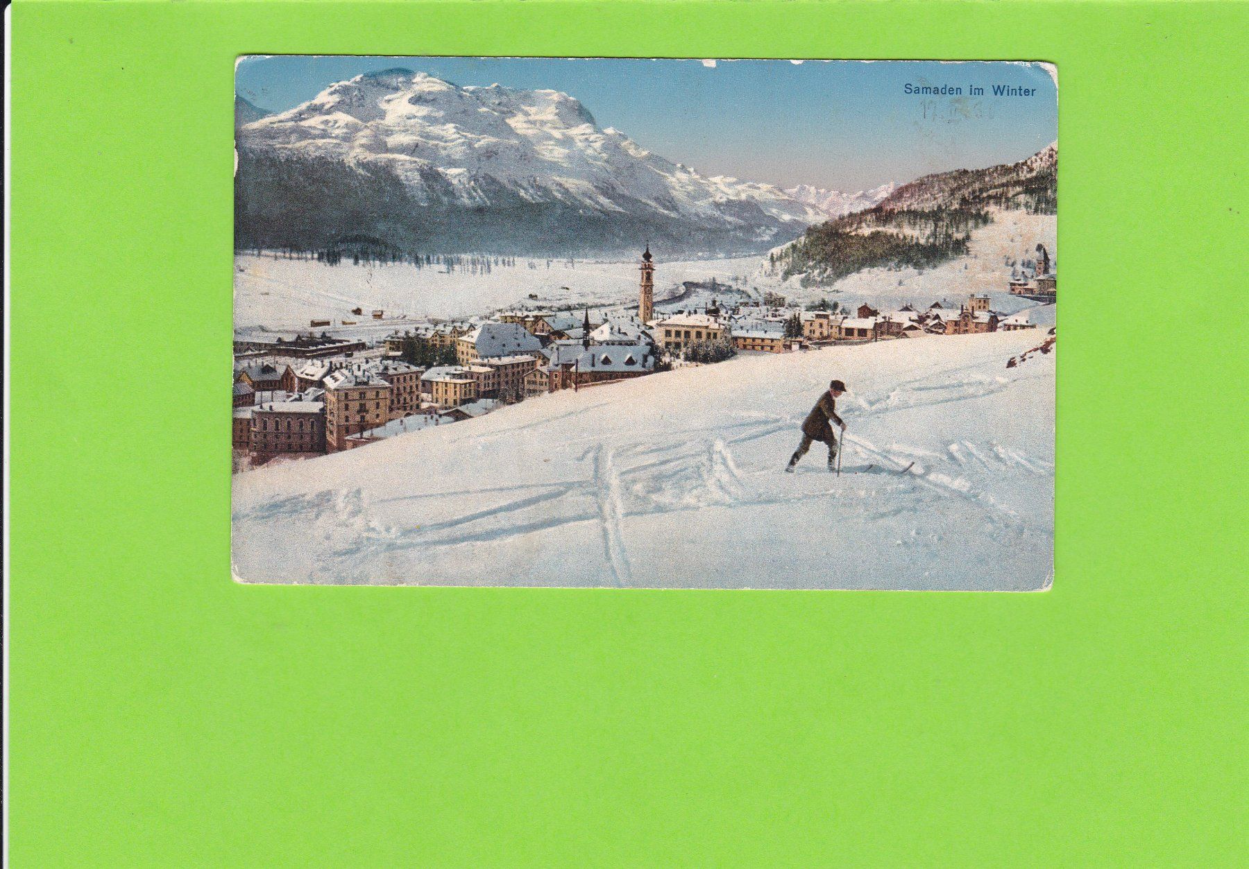 Cartoline postali: Samaden im Winter – Usato da St. Peterzell venduto da neckertal