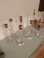6 Verschiedene Etter-1Liter-Glasflaschen mit Glasfrucht