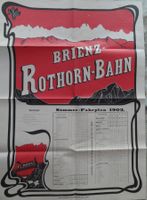 Fahrplan Brienz-Rothorn-Bahn Sommer 1903 Vintage original