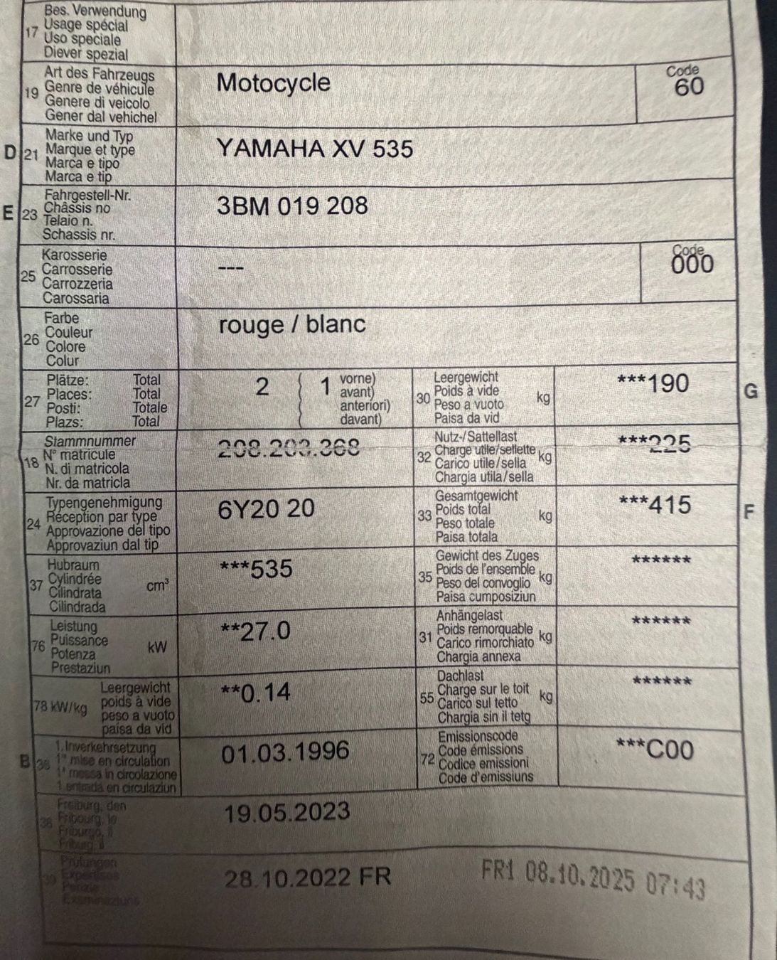 Yamaha Chopper: YAMAHA XV 535 Virago - à réparer – Usato da Fribourg venduto da Maran92 5