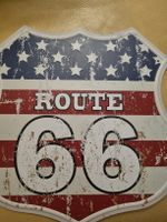 Route 66 Schild Metall neuwertiger Zustand