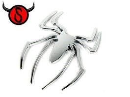 3D-Sticker - Spinne Emblem - Silber