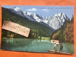 Postkarte Riessersee Garmisch Höhenluftkurort 800m 