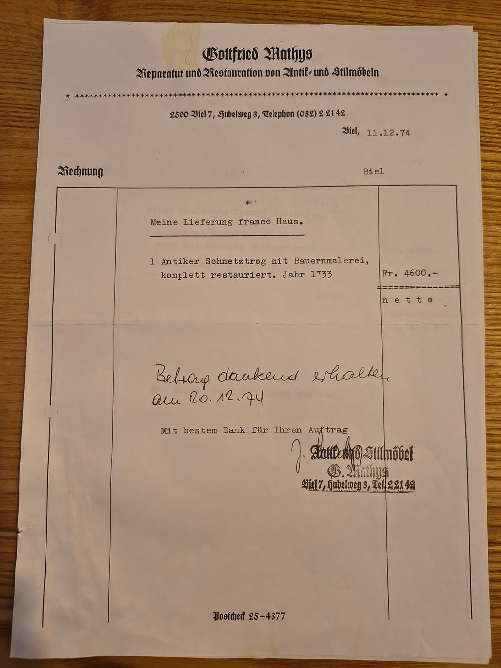 Truhen: Antike Holztruhe mit Bauernmalerei – Gebraucht aus Biel/Bienne von Nussbrot 6