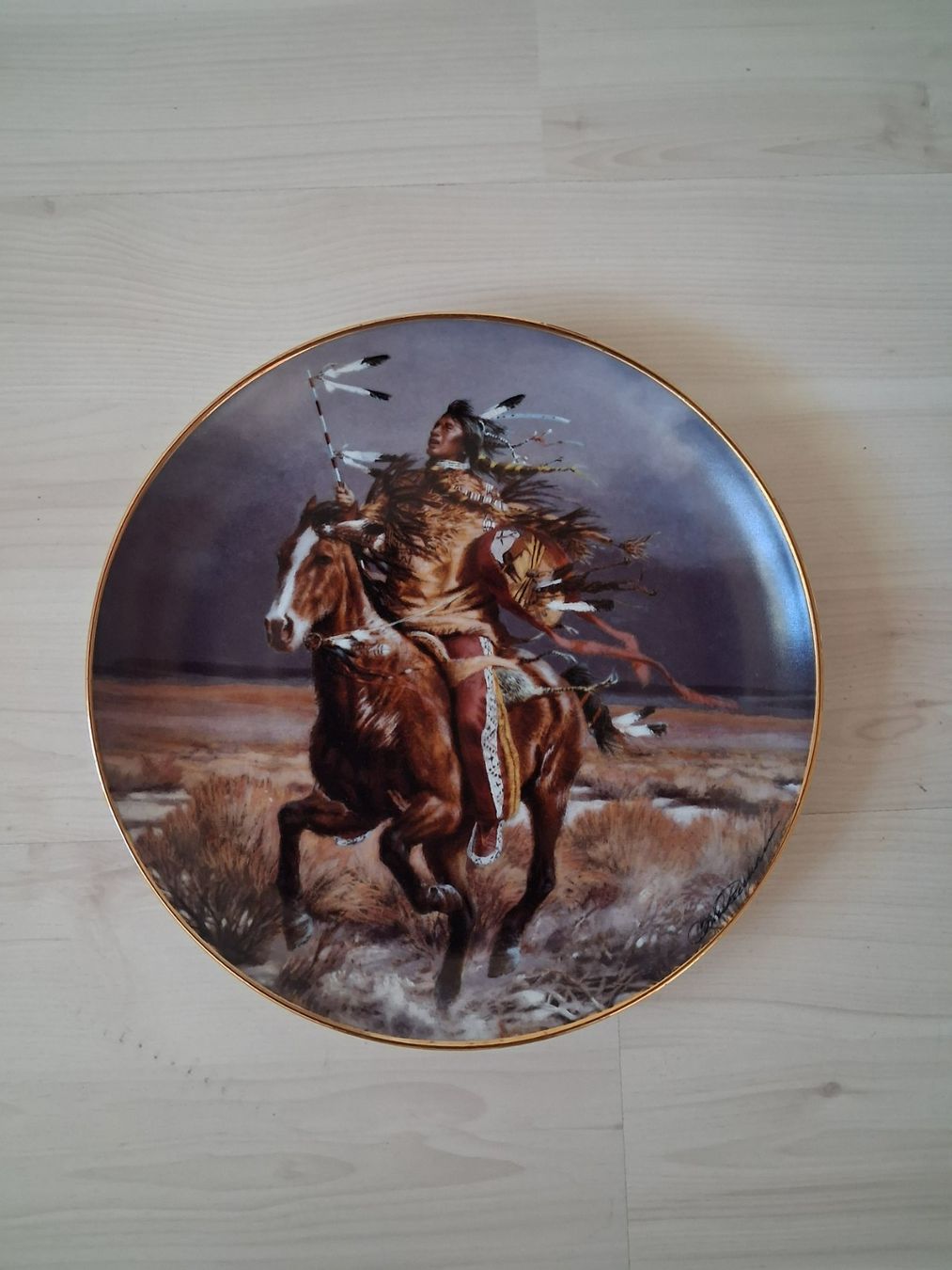 Piatti: SAMMELTELLER INDIANER TRIUMPHANT WARRIOR – Usato da langnau venduto da Santos1411