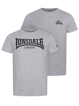 Lonsdale 116067 Piddinghoe Doppelpack T-Shirt - Marl Grey L