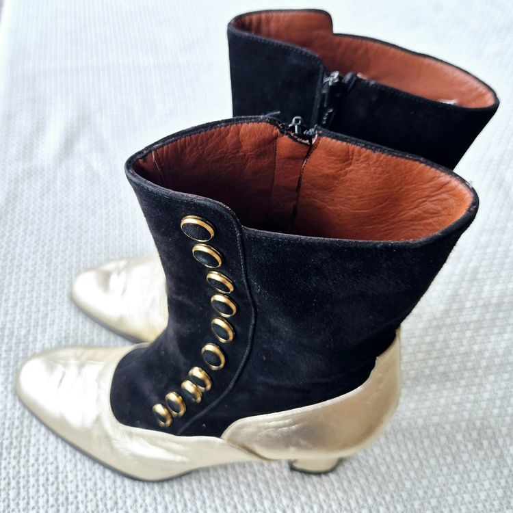 Wunderbar Stiefeletten Schwarz Mit Gold Bilder