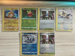 MISCUT - 6 Pokémon Carte FR - Reverse Holo Evolution Celeste