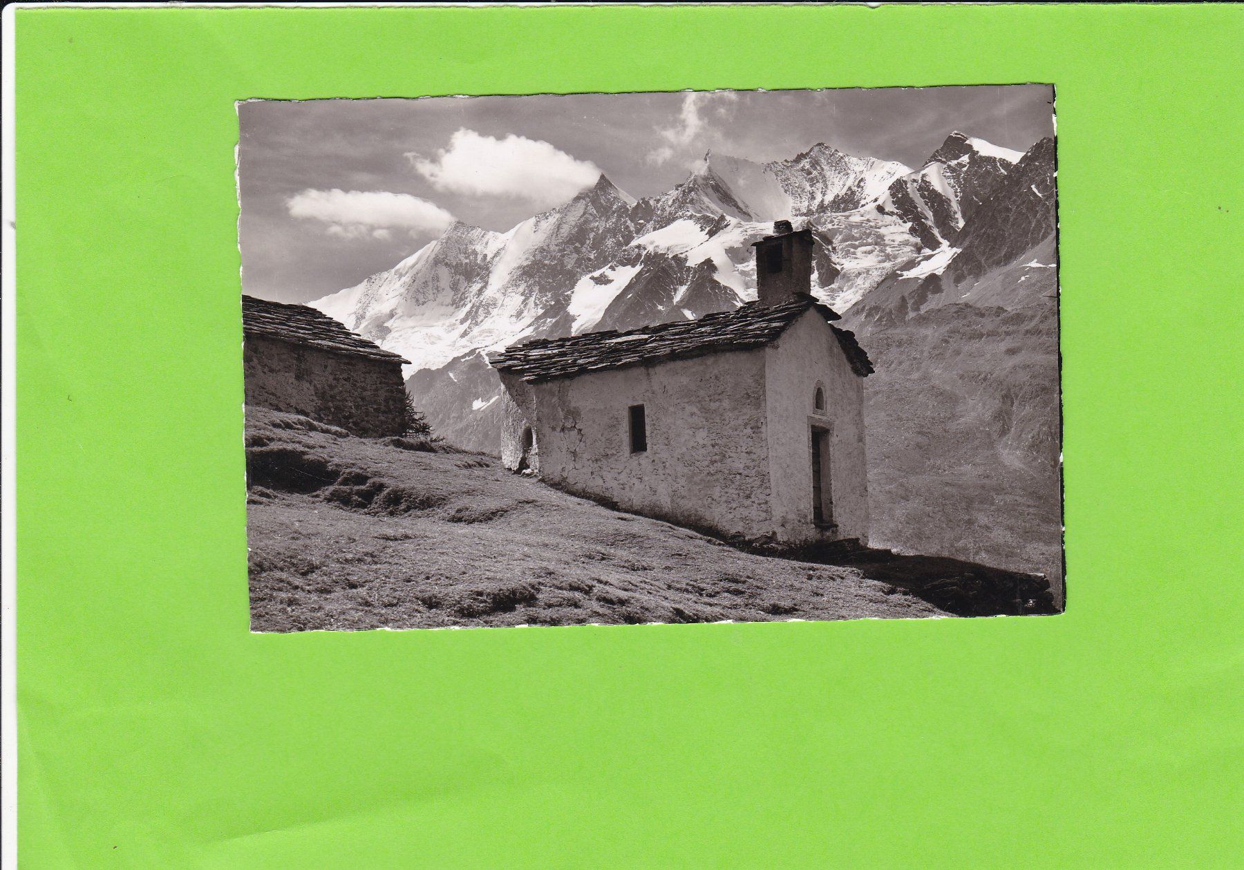 Cartoline postali: Saas-Tal. Bergkapelle Triftalp, E. Gyger – Usato da St. Peterzell venduto da neckertal