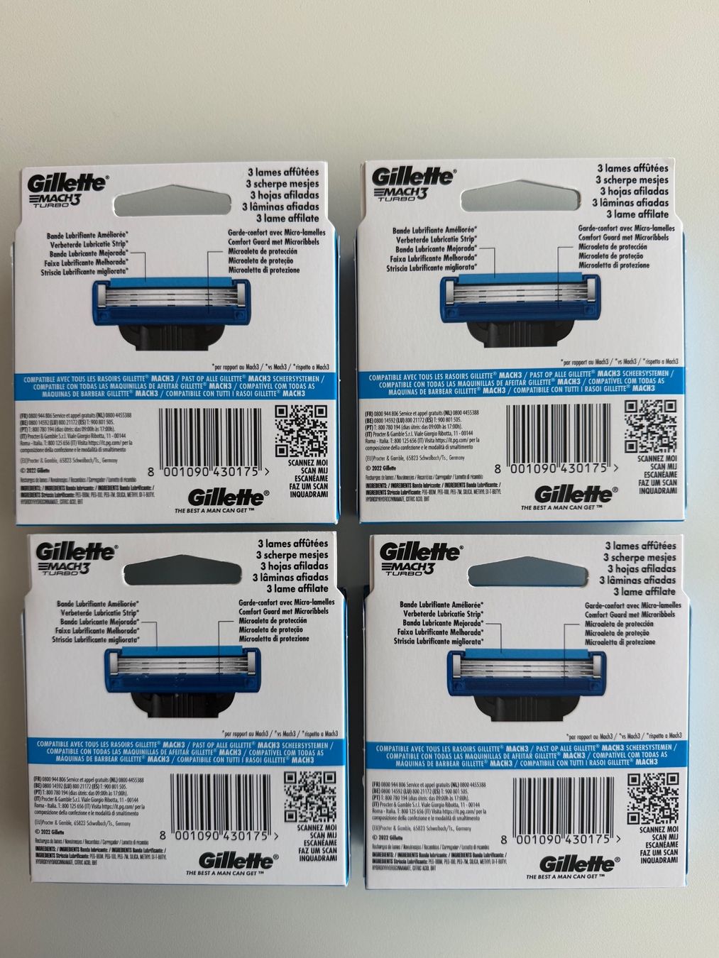 Gillette Rasoi & Lamette da barba: Gillette Mach 3 Turbo, 32 pcs – Nuovo e nell'imballaggio originale da St-Gingolph venduto da GoldenKeys 1
