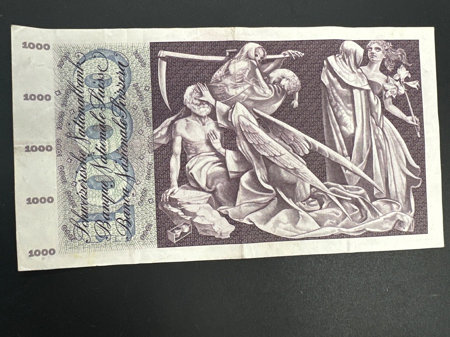 Billets de banque: 1000 Fr.-Note Schweiz 1973 – D'occasion à Herisau par herau 1