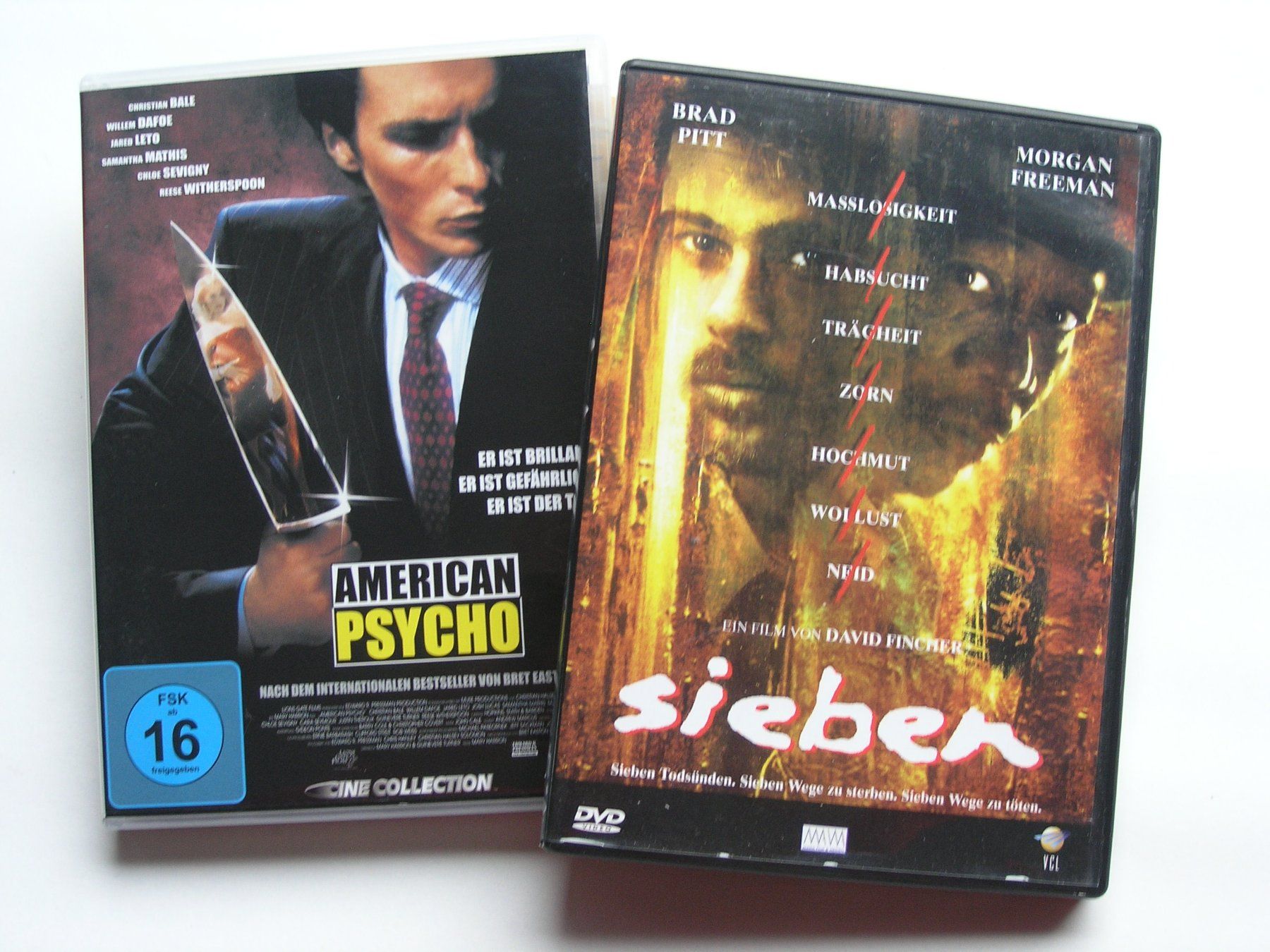 Tutti i DVDs: 2 DVD THRILLER SET SIEBEN & AMERICAN PSYCHO – Usato da Zuzwil SG venduto da vette13 3