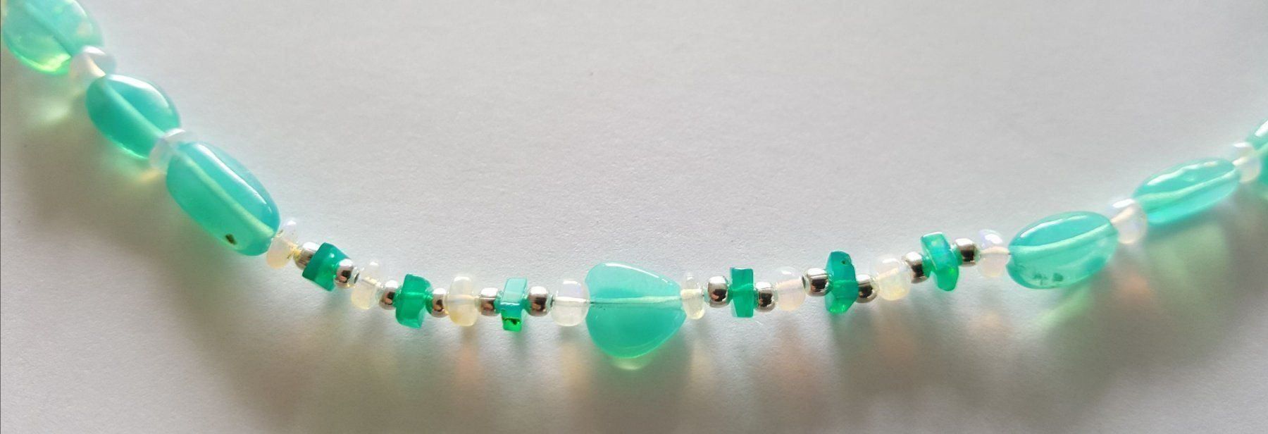 Catenine: Opal Halskette 32ct. O-31 – Nuovo e nell'imballaggio originale da Luzern venduto da Cellina1 3