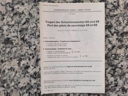 Tragart der Schwimmwesten 64 und 68 df