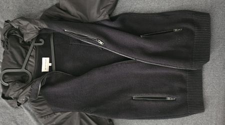 Tom Tailor Strickjacke mit Kapuze, Grösse S, Schwarz