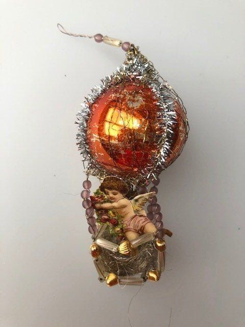 Boule De Noël En Verre De Lauscha Avec Christkind – Diamètre ~60cm, Ornée D'une Oblate, Décoration De Sapin Vintage