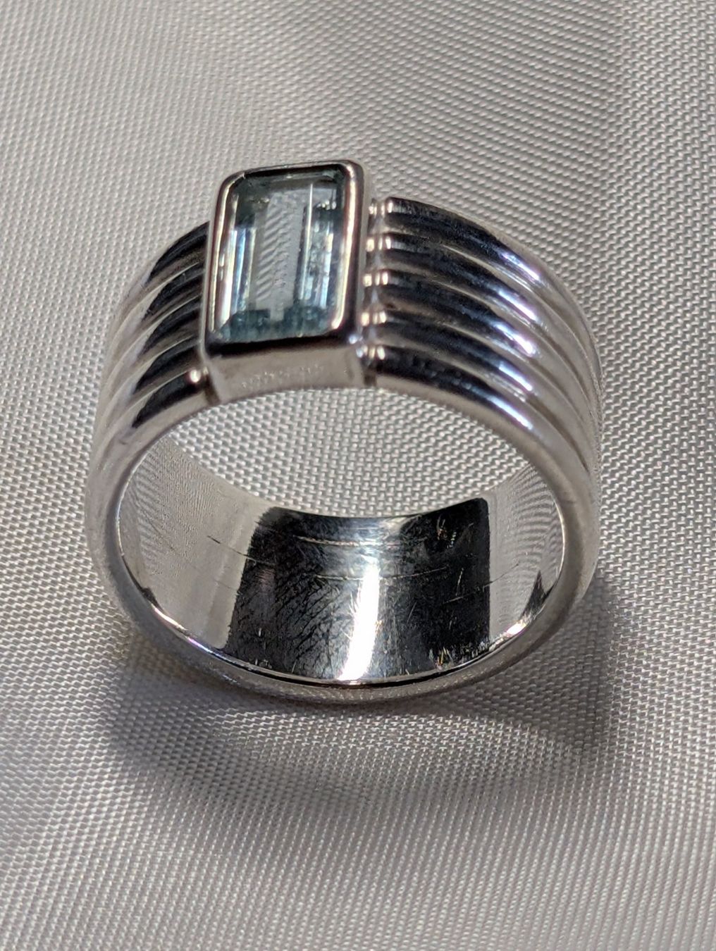 Ringe: Goldschmiedearbeit Silberring Aquamarin, Gr. 55 – Gebraucht aus Ermatingen von Hanni_und_Nanni 5