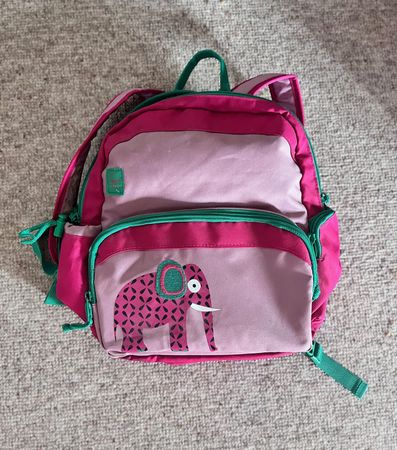 Kinderrucksack Elefant-Motiv, pink-rosa