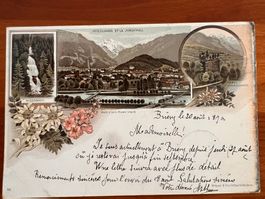 Postkarte Interlaken1896 litho  (P242)