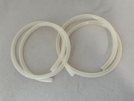 Shisha - 2x  Silikon-Schlauch transparent neu - je 140 cm