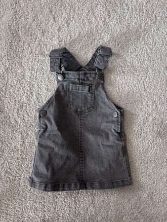 Latzkleid Denim Grau Grösse 74 guter Zustand
