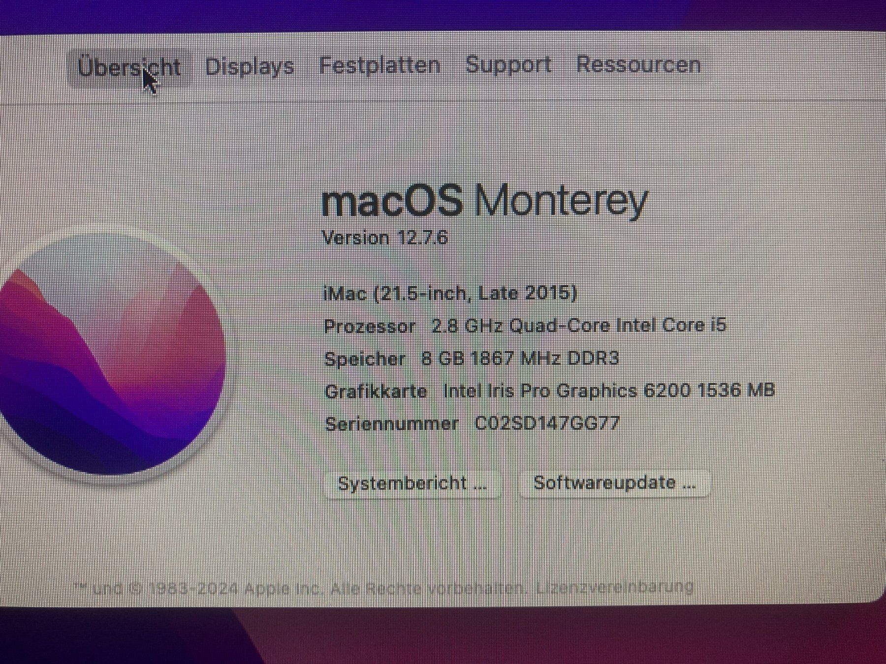 Apple PCs: Apple iMac 21.5, Version: macOS 12.7.6 Jg 2015 – Gebraucht aus Arni BE von BrummerRS 3