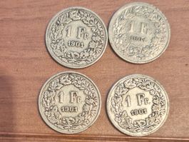 1 FR 1901 Seltene Jahre Lot 4 Stück
