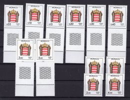 R6217  /  MONACO 1985-1986 timbres taxe neufs XX