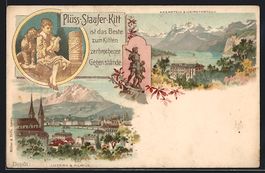 Litho Luzern, Teilansicht gegen Pilatus,