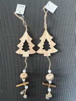 Weihnachts-Holzaufhänger Tannenbaum (2 Stück!)