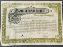 Baltimore and Ohio Railroad Company, 1908, 5000$ Bond
