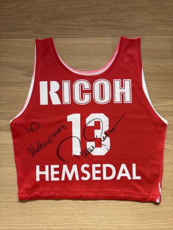 Startnummer Pirmin Zurbriggen, Hemsedal 1990, 40.Weltcupsieg