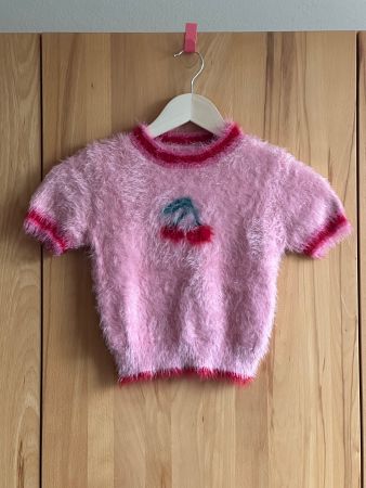 Pinkes Flausch T-Shirt, Gr. XS