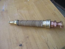 Feuerwehr Wasserstrahlrohr Messing (+neue  Ankuppelung dazu)