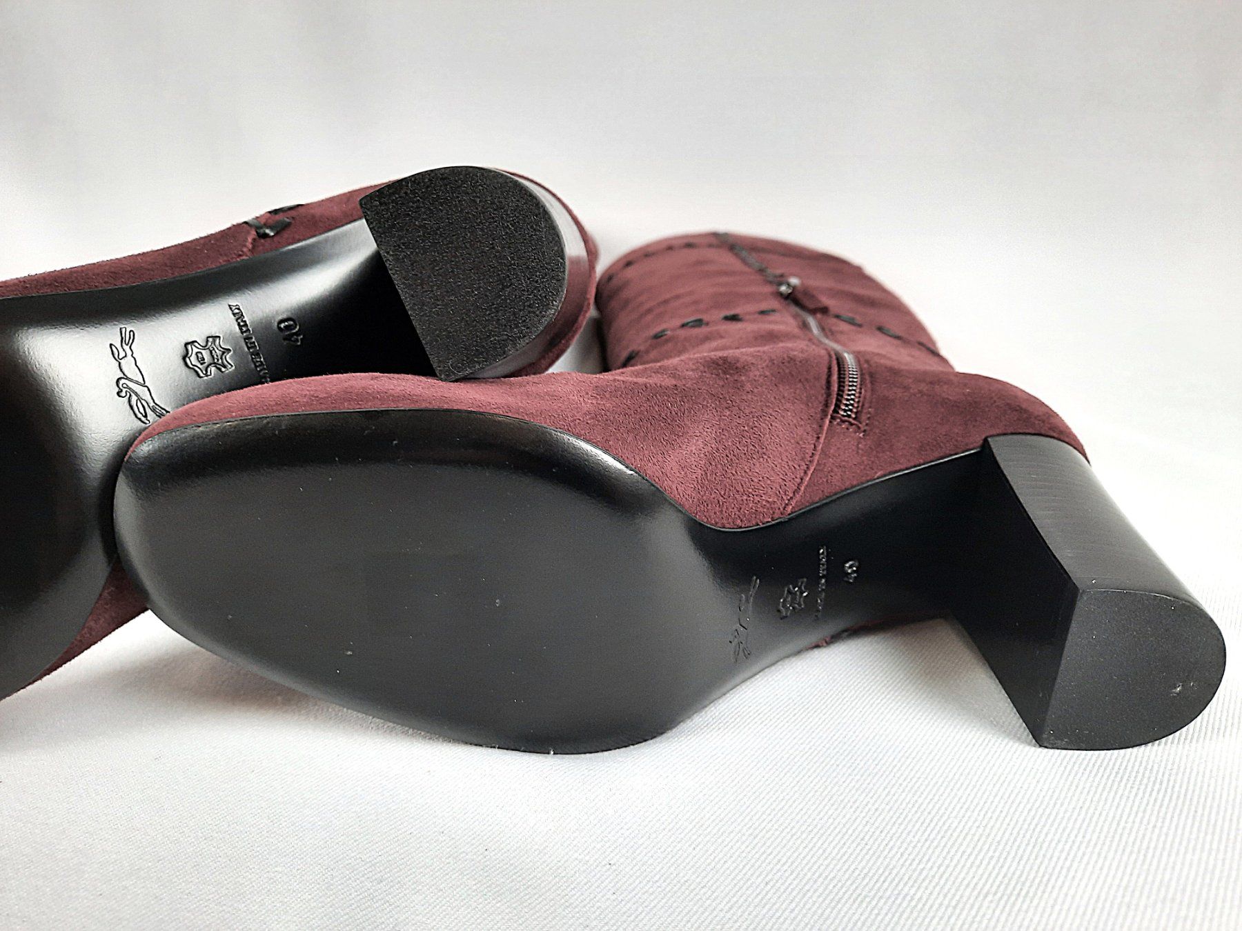 Longchamp Damenschuhe: LONGCHAMP Lederstiefel Bordeaux – Neu (gemäss Beschreibung) aus Beinwil am See von Restwert_Beinwil 2
