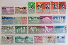 Lot de timbres oblitérés, principalement PRO PATRIA