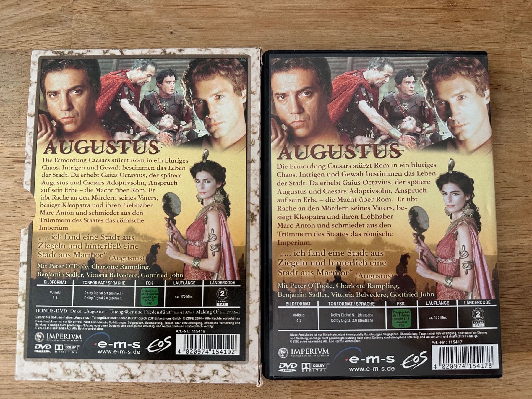 Tous les DVDs: DVD Augustus – D'occasion à Kestenholz par Inna09 1