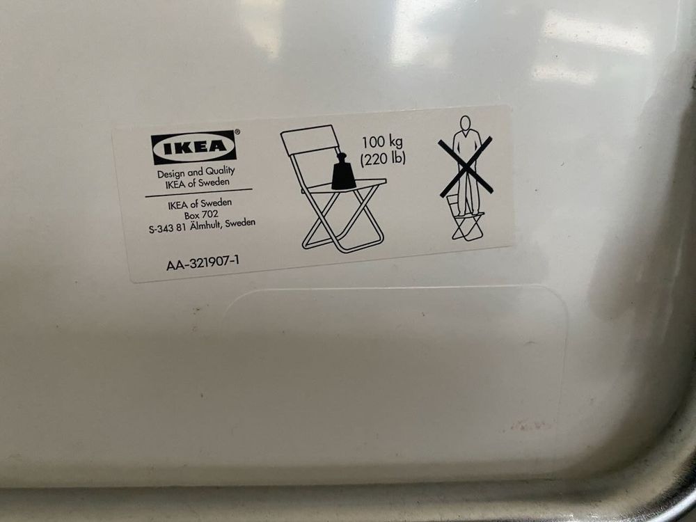Klappstuhl IKEA Nisse (weiss) 4. Stk Kaufen auf Ricardo