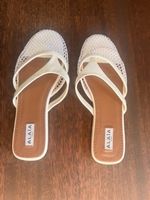 Alaia Pantoletten Netzoptik weiss Grösse 39