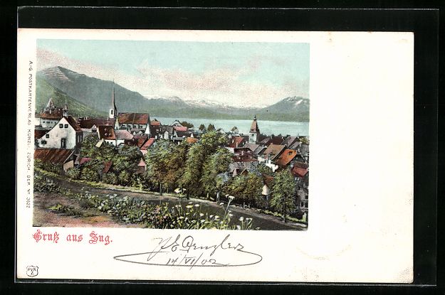 Cartes postales: AK Zug, Teilansicht der Ortschaft, 1902 – D'occasion à Berlin par bartko-reher