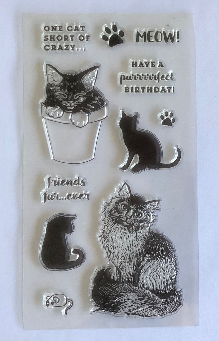 Timbri: Clear Stamp Katze chat Katzen Silikon Stempel Silikonstempel – Nuovo (secondo la descrizione) da Meyrin venduto da laservette99