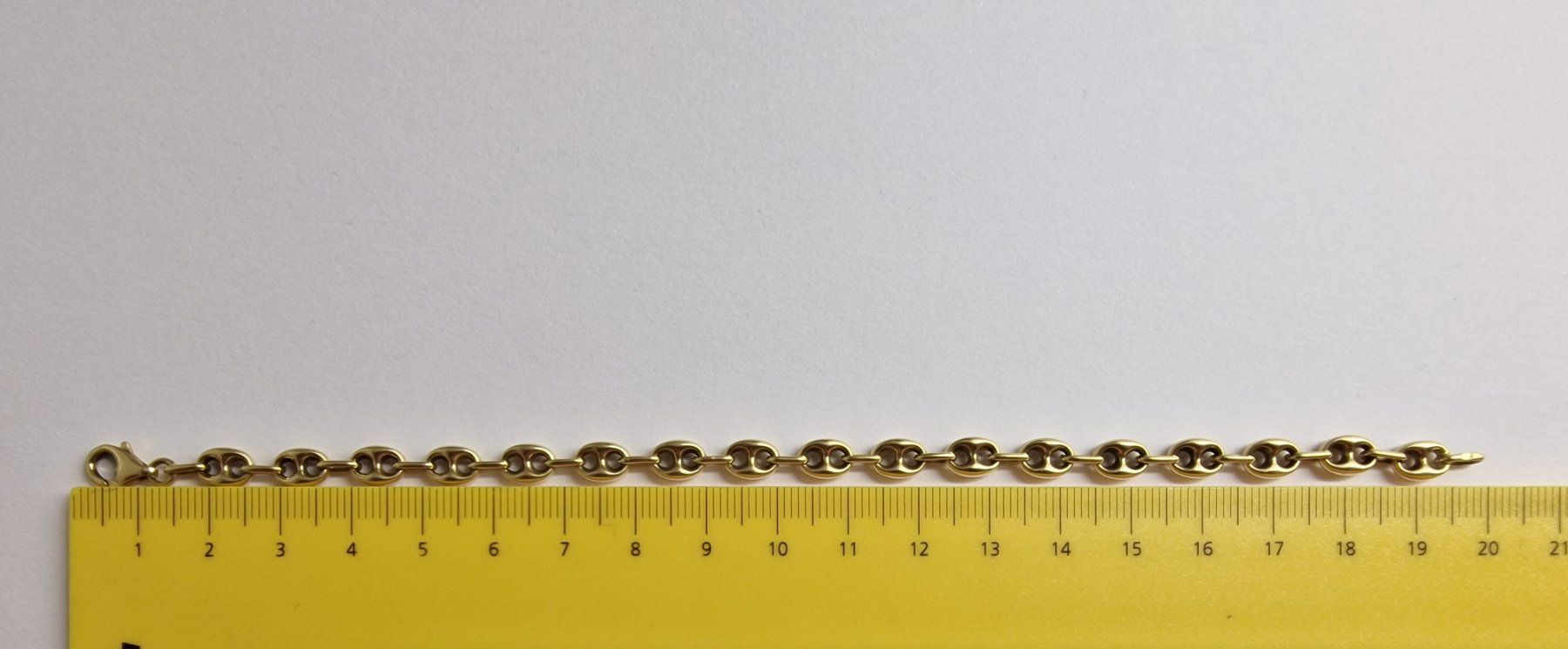 Catenine: Massive Goldarmkette, Bohnen, Schiffsanker 750/18 Karat – Usato da Baar venduto da romesds88 2