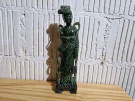 Chinesische Steinschnitzerei Damen Figur